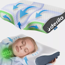 DERILA® Memory Foam Cervical Neck Pillow. Ergonomic Pillow for Sleeping, Snoring