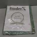 BinderX Extra Durable 3 Ring Binder, Round Rings 1 Inch Binder, Fits 175 Sheets of 8.5x11 Paper, Customizable View Cover with Inside Pockets, Cute 1" Binders, 1 Inch Binders 3 Ring, Olive Green