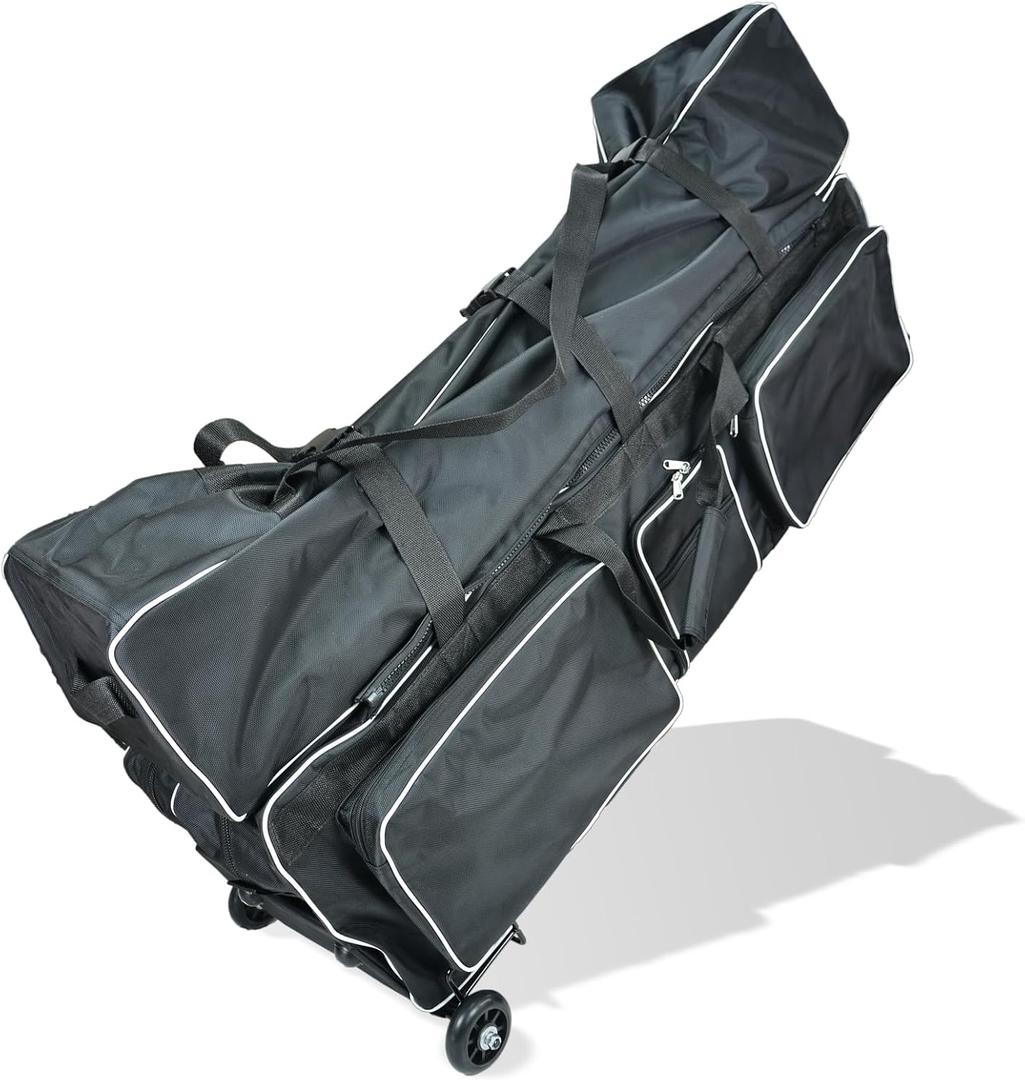 Fencing Bag with Wheels - Competition Draw-bar Rolling Fencing Bag - Fencing Bags with A High-Top Weapon Bag, One Size