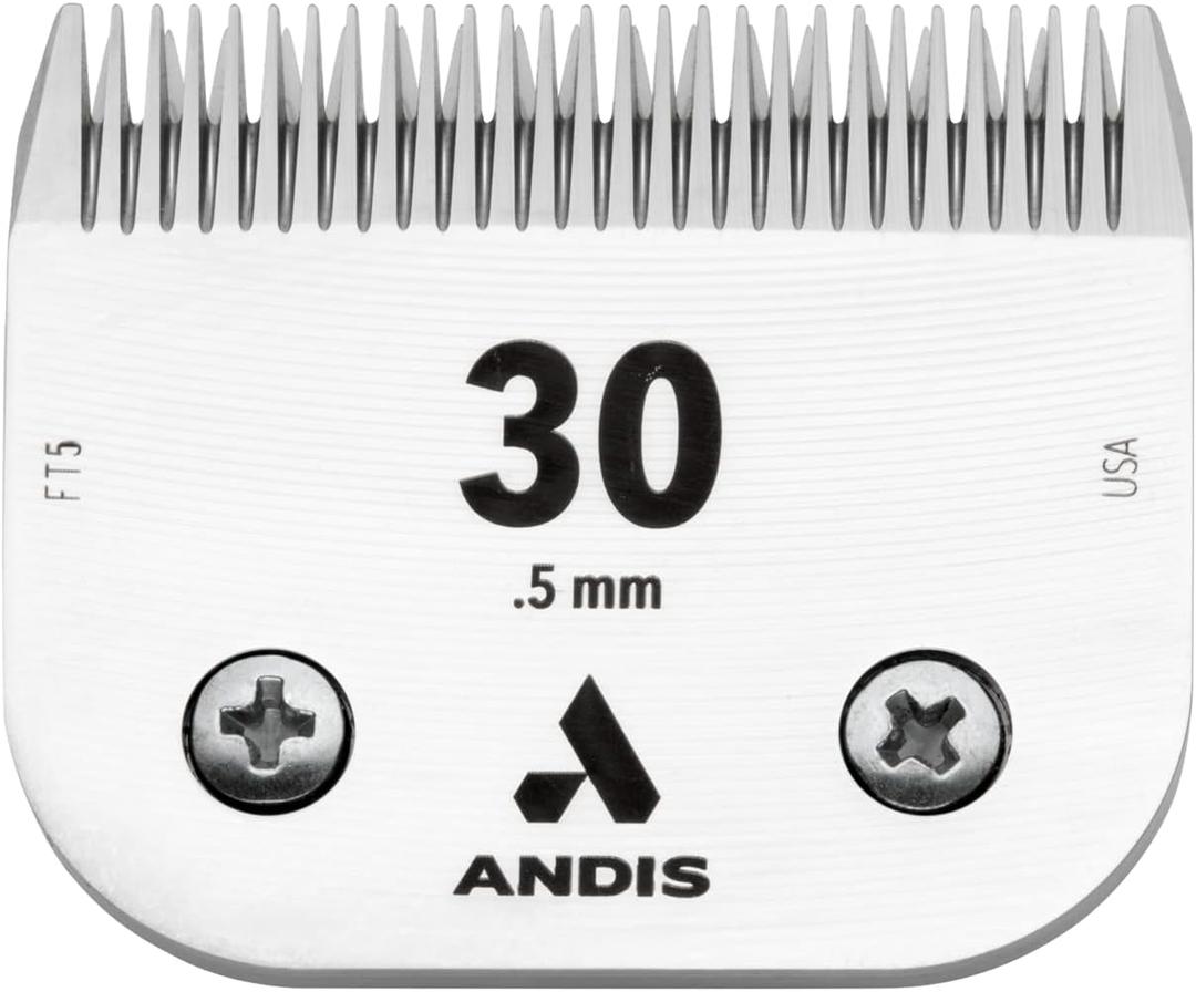 Andis 64260 ceramicEDGE Detachable Blade Size 30 Carbon Steel Pet Clipper Blade, 1/50" Cut Length, Professional Grooming Performance