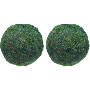 MECCANIXITY 2 Pcs Moss Balls 5.9 Inch Green Decorative Moss Balls for Centerpiece Bowls Vase Fillers Home Decor