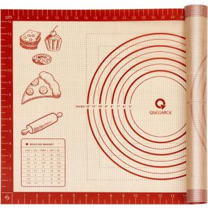 Silicone Baking Pastry Dough Mat - 26x16Inch Extra Large Cookie Bread Rolling Mats Sheet, Nonstick Kitchen Counter Kneading Board, Thick Reusable Pie Cookies Pizza Fondant Making Matt with Measurement