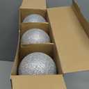 Leitee 16 Pcs 3.15 Inch Christmas Ball Ornaments Large Glitter Christmas Balls Decorations Shatterproof Xmas Tree Ornaments with Hanging Loop for Holiday Festival Party Wreath Home Decor (Silver)