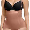 SHAPELLX Shapewear Tummy Control Panty for Women High Waist Body Shaper Waist Trainer Shaper Higher Power Panties (4X-Large, A4-drak Brown)