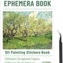 PRSTINCOL Oil Painting Sticker Book, 52 Sheets 500+ Scrapbook Stickers, Vintage Oil Painting Aesthetics Stickers for Adults and Teens, Junk Journal Supplies for Scrapbooking Journaling DIY
