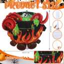 Bucherry 40" Vintage Witch Cauldron Cardboard Cutout Stand-up Life Size Vintage Halloween Party Decorations Spooky Mystic Witch Potion Cauldron Backdrop Photo Prop Stand up Cutout for Halloween Decor