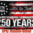 3 Ply 250 Anniversary USA Flag 250th Years American Anniversary Flag Patriotic 4th of July We The People 1776 American Flags for Outside 3x5 Ft Betsy Ross Outdoor Yard Banner Decorations