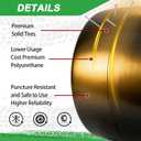 (2-Pack) 11x6.00-5 Flat Free Zero Turn Mower Tires & Wheels, 11x6.00-5 Solid Lawn Mower Tires with Adjustable 5.9"-8.1" Centered Hub, 3/4", 5/8", 1/2" Bearings for Cub Cadet & Toro ZTR, 2PCS
