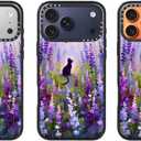 Clear TPU Phone Case Cover for iPhone 17 Pro with Design, Drop Protection, Cute Case for Girl Women, Cat in Lavender