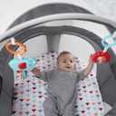 Fisher-Price Portable Bassinet On-The-Go Baby Dome, Travel Play Space with Developmental Newborn Toys & Canopy, Arrows Away, 1 Count