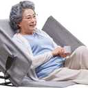 Electric Power Lifting Adjustable Bed Back Rest for Patient Back Lumbar Support, Assist Elderly to Get Out of Bed Easily, Removeable Bedrails with Pocket