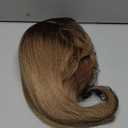 BLONDE UNICORN Ash Brown 14 Inch Bob Wig with Bangs 100% Human Hair,Shoulder Length Wigs for White Women Daily Use 180 Density