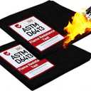 2 Pack 20" X 20" Fireproof Welding Blanket & Pad, 5mm Thickened Heat Resistant Carbon Felt Cloth, Flame Retardant Fabric for Stove Wick, Heat Shield Mat for Soldering, Firepit