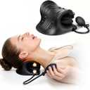 Neck Stretcher with Adjustable Airbag Height, Inflatable Neck and Shoulder Relaxer, Ergonomic Pillow for Home Office Travel
