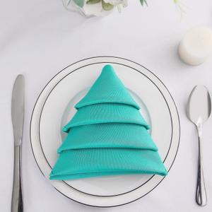Bailarina Cloth Napkins Set of 40,17x17 inches Dinner Napkins Cloth Washable,Polyester Square Table Cloth Napkin Bulk with Hemmed Edges Ideal for Banquets, Parties and Weddings-Turquoise