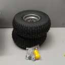 AR-PRO (2 Pack) 15x6.00-6 Front Tire and Wheel Assembly, 15x6-6 Lawn Mower Tire with 3" Centered Hub & 3/4" Bushing, 4-Ply Pneumatic (Gray)