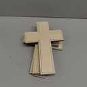Blueweenly 12 Pcs Unfinished Wooden Craft Crosses for Christian Blank Wooden Crosses 9.06 x 5.91 Inch DIY Religious Craft Hanging Ornaments Party Decor Church Bible