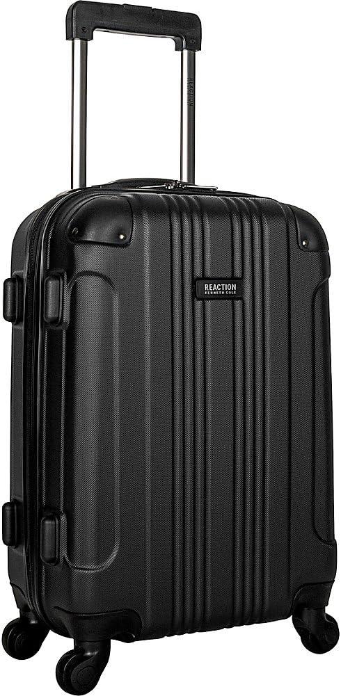 Kenneth Cole REACTION Out of Bounds Lightweight Hardshell 4-Wheel Spinner Luggage, Midnight Black, 20-Inch Carry On