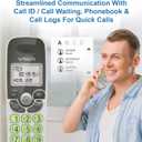 VTech Cordless Phone with DECT 6.0, Full-Duplex Speakerphone, Lighted Display, Backlit Keypad, Caller ID/Call Waiting, Volume Control, Hearing Aid Compatible, Wall Mount | VG131 (White)