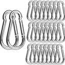 15 Pack 2 Inch Small Carabiner Clip Heavy Duty Spring Snap Hook M5 Stainless Steel Bulk Mini Locking Carabiner Clips for Key Hiking Camping Fishing Outdoor and Gym