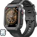 Military GPS Smart Watch for Men with Offline Map/Air Pressure/Altitude/Compass,smart Watch for Android Phones and iPhone,Waterproof Fitness Tracker with Blood Oxygen/Heart Rate/Sleep/100+ Sport Modes (Black)