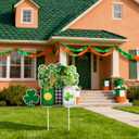 Thyle 3 Pcs St Patricks Day Outdoor Decorations Valentines Yard Signs Love Mason Jar Lawn Signs with Garden Stakes St Patricks Day Easter Romantic Holiday Decor for Home Outside Lawn Garden Porch Yard