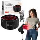 Lifepro Red Light Therapy Belt  Infrared Red Light Therapy for Body, Back Pain and Shoulder - 660nm & 850nm Near Infrared Heating Pad  Adjustable & Portable for Wellness & Relaxation (Black With Vibration)