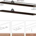 60 inch Long Floating Shelves for Wall,Solid Wood Long Shelves Set of 2,Walnut Rustic Mounted Shelves for Bathroom Bedroom Laundry Room (Walnut, 60 Inch)