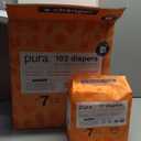 Pack of 6, Pura Size 7 Eco-Friendly Diapers (33+lbs) Totally Chlorine Free (TCF) Hypoallergenic, Soft Organic Cotton Comfort, Sustainable, up to 12 Hours Leak Protection, Allergy UK,1 Pack of 17 Diapers