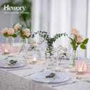 Hewory Modern Glass Bud Vase for Flower: 24PCS Blown Clear Small Vase Bulk