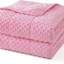 Topcee Weighted Blanket King Size (20lbs 80"x87"), Minky Dots Heavy Blanket for Woman, Man Sleeping, Soft, Cozy and Cooling Weighted Throw Blankets, Machine Washable, Pink