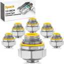 Gisafai 5 Pcs Liquid Tight Connector Straight Insulated Zinc Die Cast Metal Tight Electrical Conduit Fittings for 1/2 Inch Flexible and Type B Flexible
