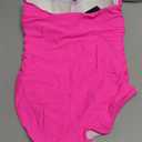 Daci Women Hot Pink Womens One Piece Swimsuit Tummy Control- Moderate Coverage Bathing Suit 2025 Bandeau Strapless Swimwear L