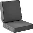 Outdoor Cushions, Outdoor Chair Cushions 24x24x4 Inch, Cushions for Outdoor Furniture with Removable Cover, Waterproof & Fade Resistant Outdoor Seat Cushions for Patio, Lawn, Dark Grey