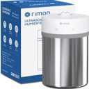 Stainless Steel Humidifier, 4L Ultrasonic Cool Mist Humidifiers with Only 3 Parts Easy to Clean, Top Fill Humidifier with 1-9H Timer, 28dB Whisper-Quiet, Filterless for Bedroom Large Room