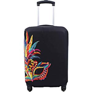 Explore Land Travel Luggage Cover Suitcase Protector Fits 27-30 Inch Case (Carnival, L)