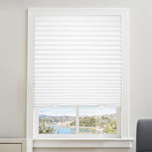 6 Packs Cordless Pleated Light Filtering Window Shade 36 in x 72 in Easy to Cut and Install, White, Paper Blinds with 12 Clips
