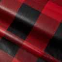 Newbridge Holiday Buffalo Plaid Vinyl Christmas Tablecloth with Flannel Backing, Red & Black Rustic Cottage Check, Wipe Clean, 60 x 120 Inch Rectangle