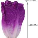 Alipis Artificial Vegetables Purple Lettuce Faux Plants for Table Home Decor Realistic Pu Simulation Fake Lettuce Model for Kitchen Display and Educational Use