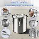 50 lb Stainless Steel Dog Food Storage Container, Airtight Metal Pet Food Storage Bin with Lid and Scoop, Large Dog Food Container for Dry Food, Keep Fresh, Easy to Clean