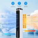 PNTCK 41" Evaporative Air Cooler, Bladeless Tower Fan Cooling Fan with 3 Speeds & 5 Modes, Ice Packs, 12H Timer, Remote, 80° Oscillating, 3-IN-1 Swamp Cooler for Bedroom Office Large Room