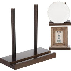 Tabletop Wooden Display Stand Wooden Easel Book Display Holder 7.8 x 3.54 x 7.8 Inch Artwork Storage Rack for Picture Plate Frame Albums Record Magazine Tablet Canvas Board