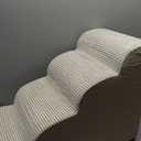 Dog Ramp and Stair for Bed 16" H-20 H,3-Step Cat Stair for Sofa and Chair,4-Step Dog Ramp for High Bed and Window,Durable Nonslip Fabric Cover for Indoor (Beige-20 H, Pet Friendly, 4)