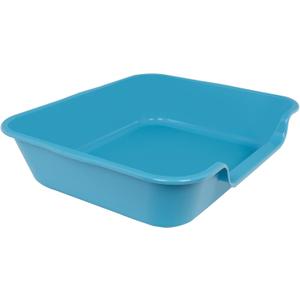 1 Pack Extra Large Dog Litter Box Pan Tray (ABS Material), Low Entry Jumbo Senior Litter Boxes for Multiple Kitten Big Cats, Pet Safe Indoor Dog Potty (Light Blue, 24" L x 20" W)