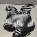 Eomenie Women's One Piece Swimsuit Tummy Control Bathing Suit V Neck Slimming 1 Piece Swimwear Size 2XL