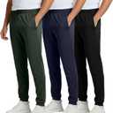 Real Essentials 3 Pack: Men's Mesh Jogger | Athletic Sweatpants with Pockets | Active Track Gym Workout Pant (Big & Tall) (X-Large)