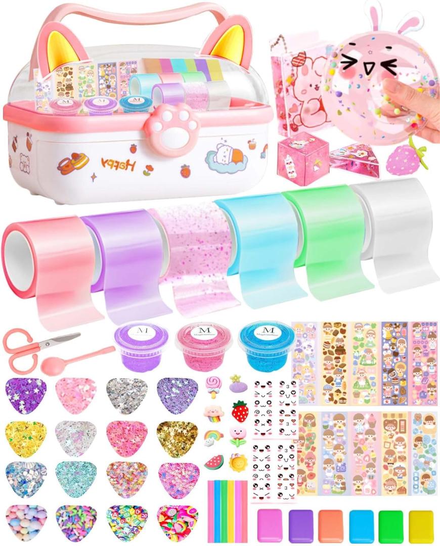 Nano Tape Bubble Kit for Kids, Squishy Toy Maker Making Kit, Birthday Gifts for 4 5 6 7 8 9 10 Year Old Girls Girl, Kids Toys for Girls 4-6 6-8 8-10 10-12