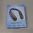 Portable Neck Fan,Hands Free Personal Wearable Bladeless Fan,6000mAh USB Rechargeable,360 Cooling,LED Display,4-Speeds,Birthday Gifts for Men Women Dad Mom,Fathers Day,Mothers Day Gifts (Black)