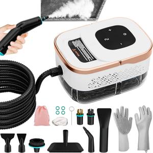 Steam Cleaner, 6 Steam Levels, 42oz Tank & 11 Pieces Accessories, 1500W High-Temperature Steam Cleaner for Home, Steamer for cleaning Car, Tile, Floor