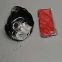 4 PCS Black and White Wig Costume Set: Black & White Wig, Red Gloves, Cap, Costume Stick - Ideal for Halloween, Cosplay, Themed Parties